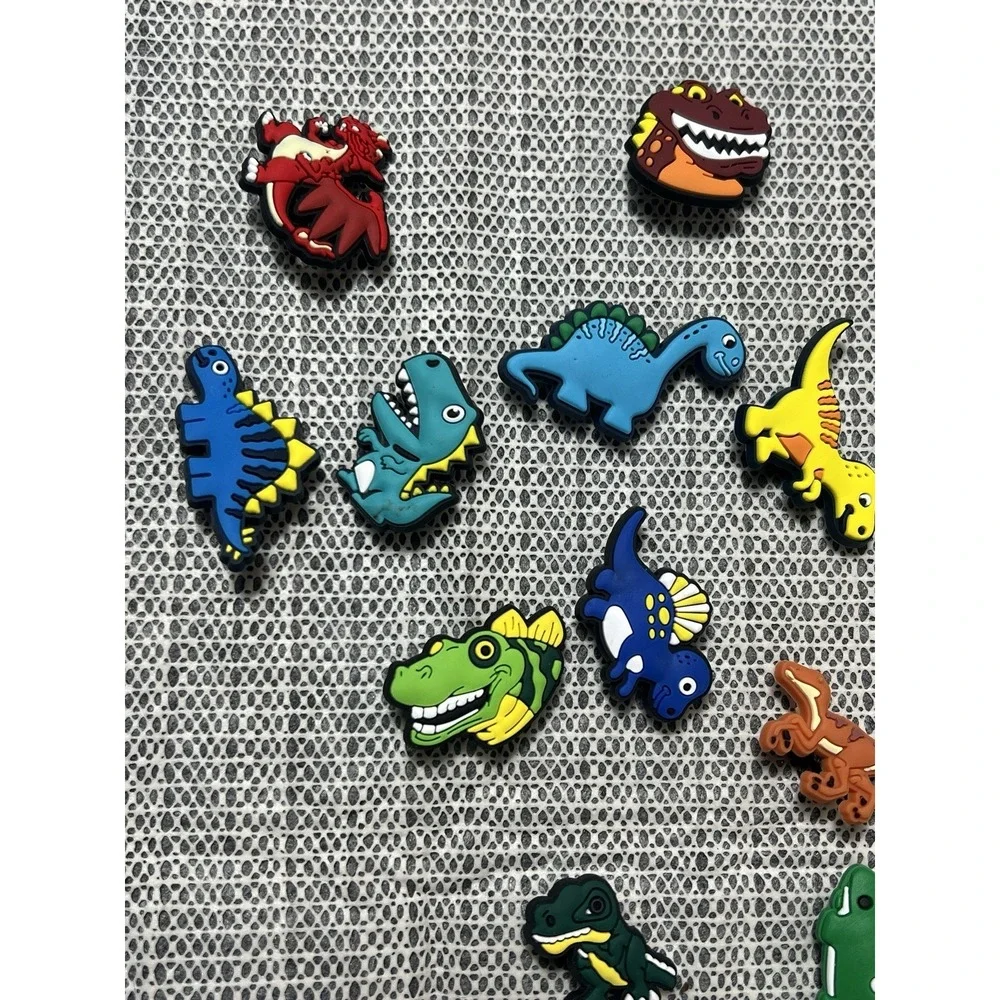 12 Pcs Dinosaur Charms Pvc Shoe Jewelry Decoration Boys
